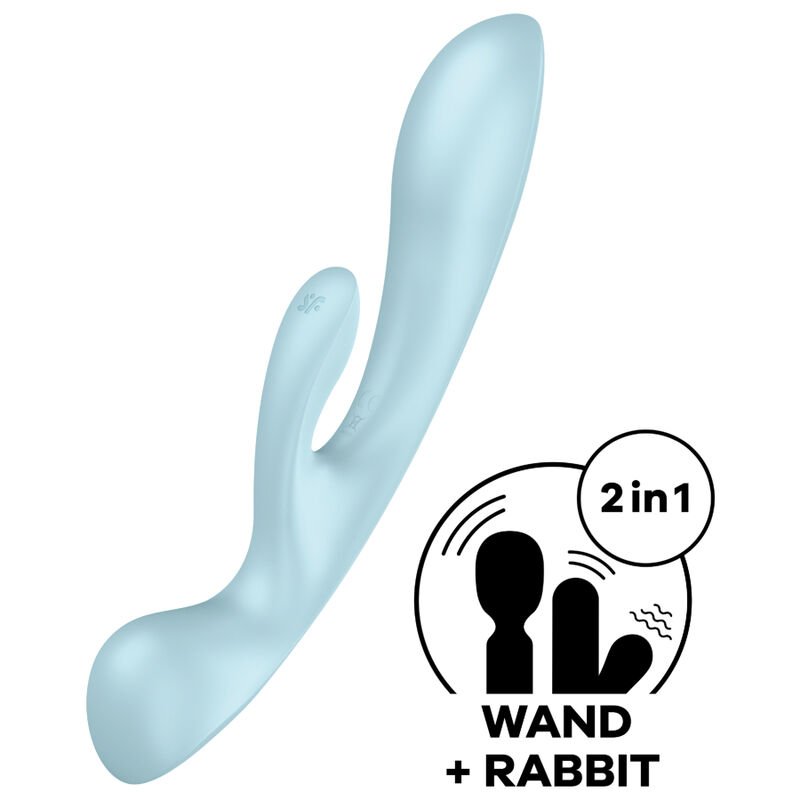 SATISFYER TRIPLE OH VIBRADOR HÍBRIDO - AZUL SATISFYER VIBRATOR