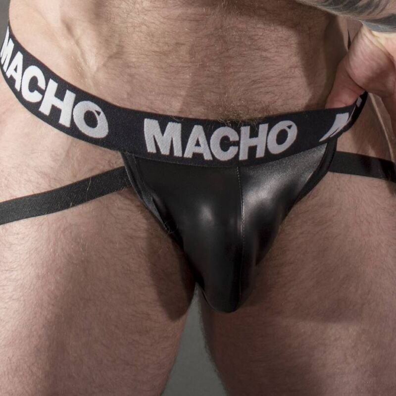 MACHO - MX25NC JOCK CUERO NEGRO XL