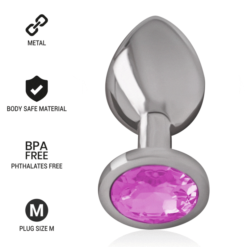 INTENSE - PLUG ANAL METAL CON CRISTAL ROSA TALLA L INTENSE ANAL TOYS