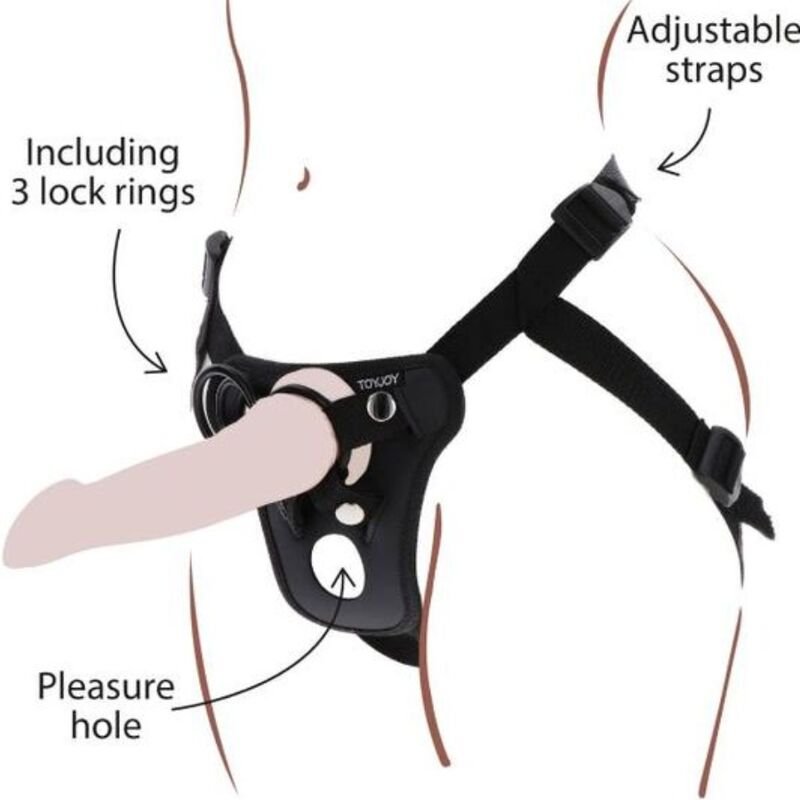 GET REAL - STRAP-ON PLEASURE HARNES NEGRO GET REAL
