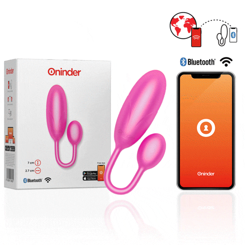 ONINDER - DENVER HUEVO VIBRADOR ROSA 7 X 2.7 CM FREE APP ONINDER