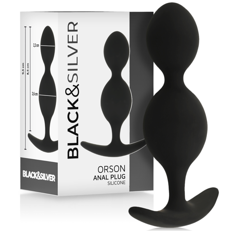 Comprar Black&silver - Orson Plug Silicone 2 Anal Waves 9 Cm