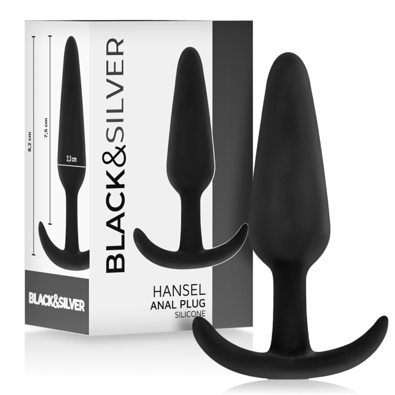 Comprar Black&silver - Hansel Plug Anal Silicona Con Asa Pequeño