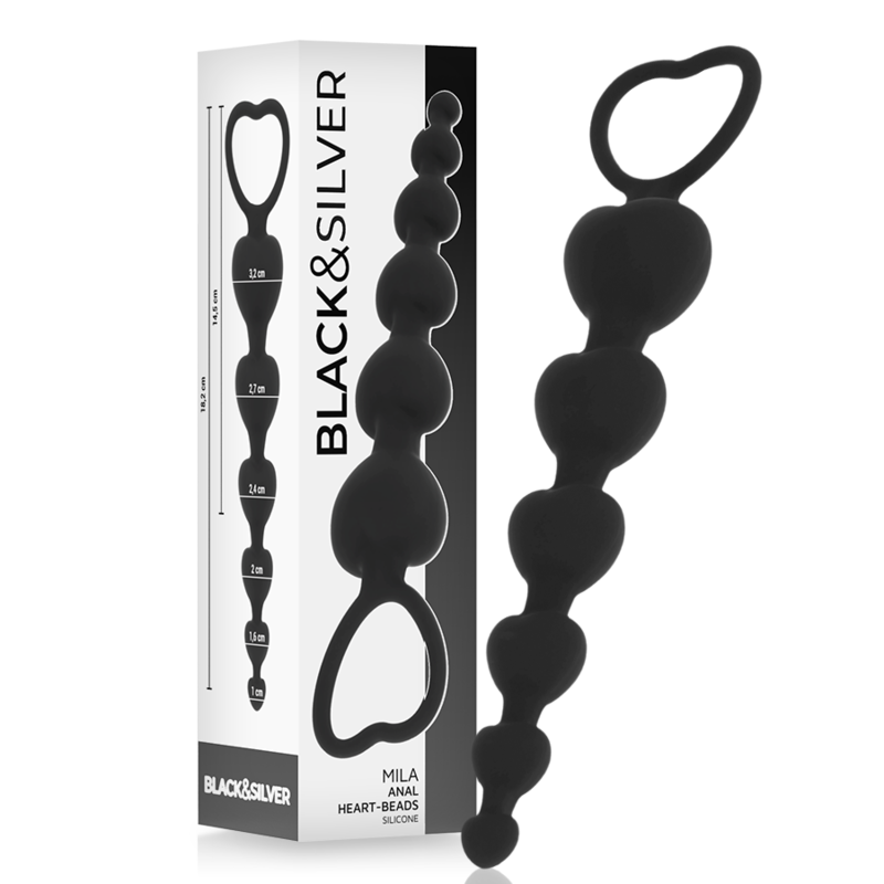 Comprar Black&silver - Mila Cadena Anal De Corazones 18 Cm