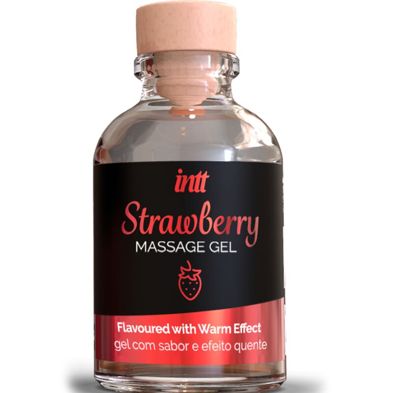 INTT - GEL DE MASAJE SABOR A FRESA EFECTO CALOR INTT MASSAGE & O