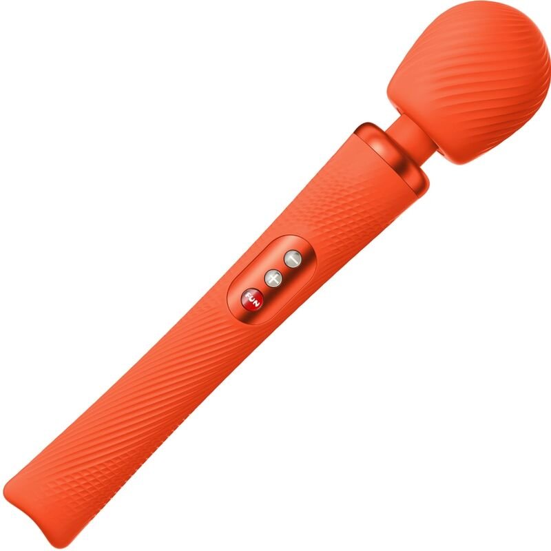 FUN FACTORY - VIM WAND RUMBLE VIBRADOR RECARGABLE SILICONA NARANJA FUN FACTORY