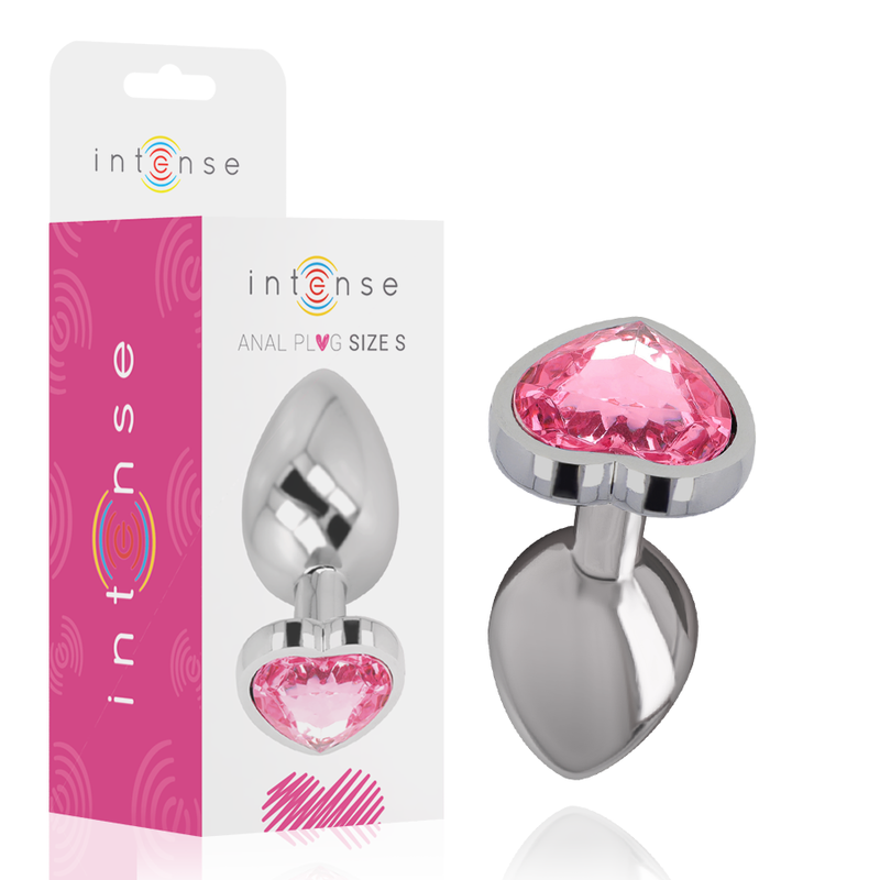 INTENSE - PLUG ANAL METAL ALUMINIO CORAZÓN ROSA TALLA S INTENSE ANAL TOYS