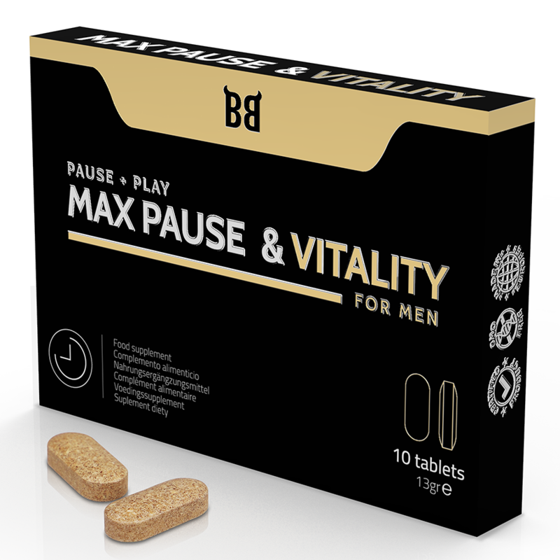 BLACKBULL BY SPARTAN - MAX PAUSE & VITALITY RETARDANTE PARA HOMBRE 10 CÁPSULAS BLACKBULL BY SPARTAN