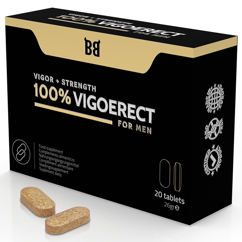 BLACKBULL BY SPARTAN - 100% VIGOERECT POTENCIADOR PARA HOMBRE 20 CÁPSULAS BLACKBULL BY SPARTAN