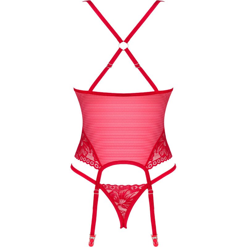 OBSESSIVE - LACELOVE CORSET ROJO XL/XXL