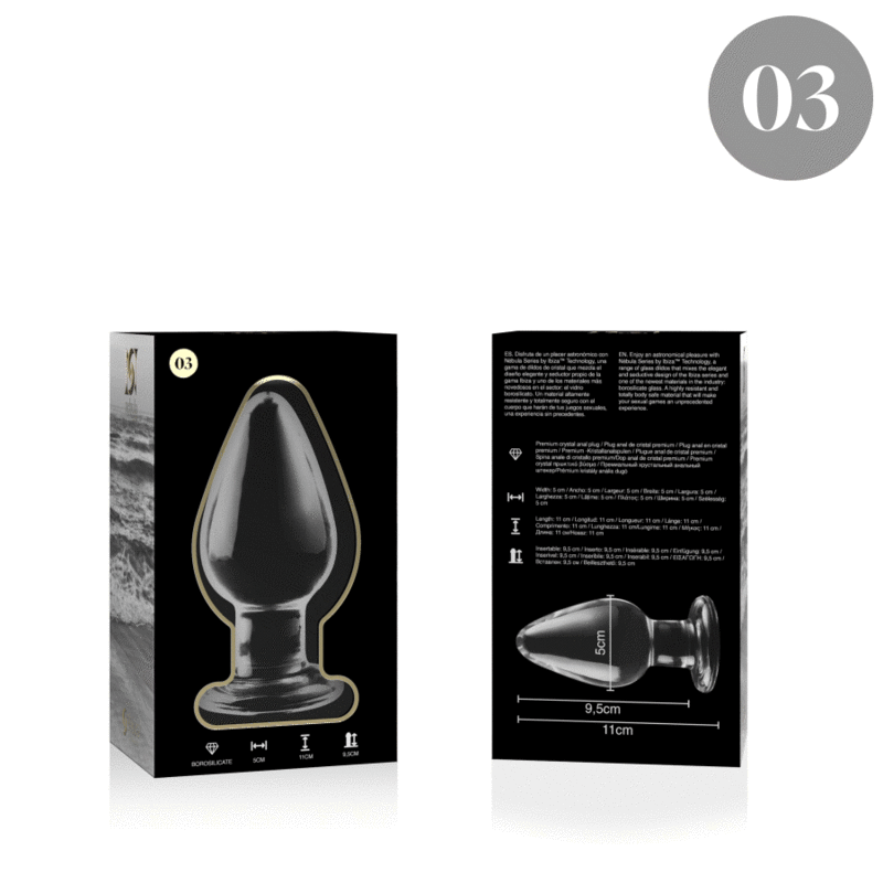 Comprar Nebula Series By Ibiza - Modelo 3 Plug Cristal Borosilicato 11 X 5 Cm Transparente