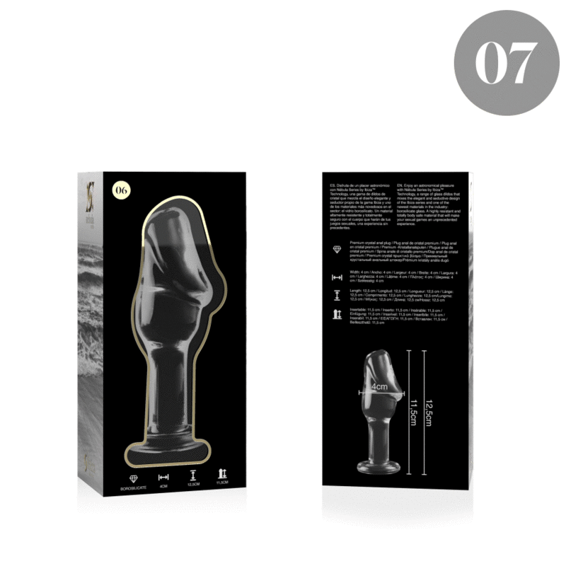 Comprar Nebula Series By Ibiza - Modelo 6 Plug Cristal Borosilicato 12.5 X 4 Cm Transparente