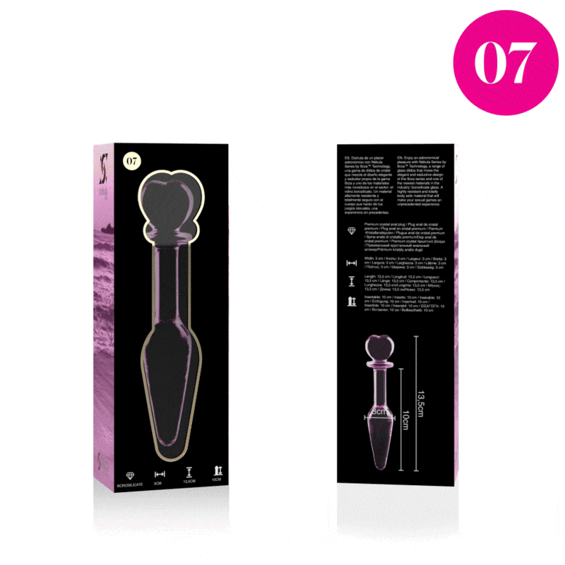 Comprar Nebula Series By Ibiza - Modelo 7 Plug Cristal Borosilicato 13.5 X 3 Cm Rosa