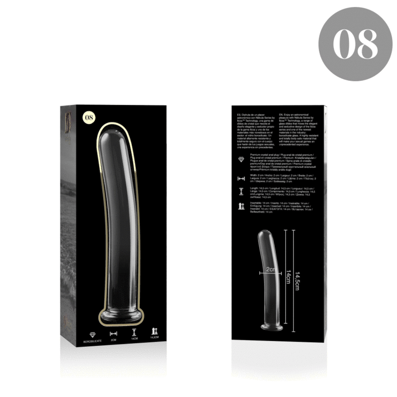 Comprar Nebula Series By Ibiza - Modelo 8 Dildo Cristal Borosilicato 14.5 X 2 Cm Transparente