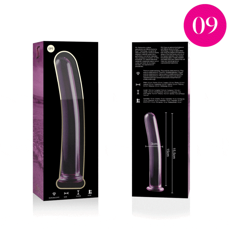 Comprar Nebula Series By Ibiza - Modelo 9 Dildo Cristal Borosilicato 15.5 X 2.5 Cm Rosa