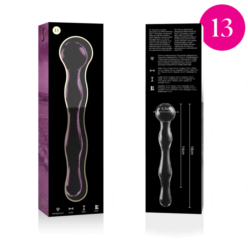 Comprar Nebula Series By Ibiza - Modelo 13 Dildo Cristal Borosilicato 18 X 3.5 Cm Rosa