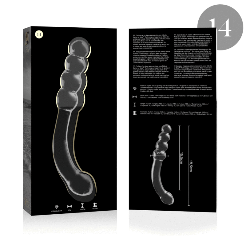 Comprar Nebula Series By Ibiza - Modelo 14 Dildo Cristal Borosilicato 18.5 X 3 Cm Transparente