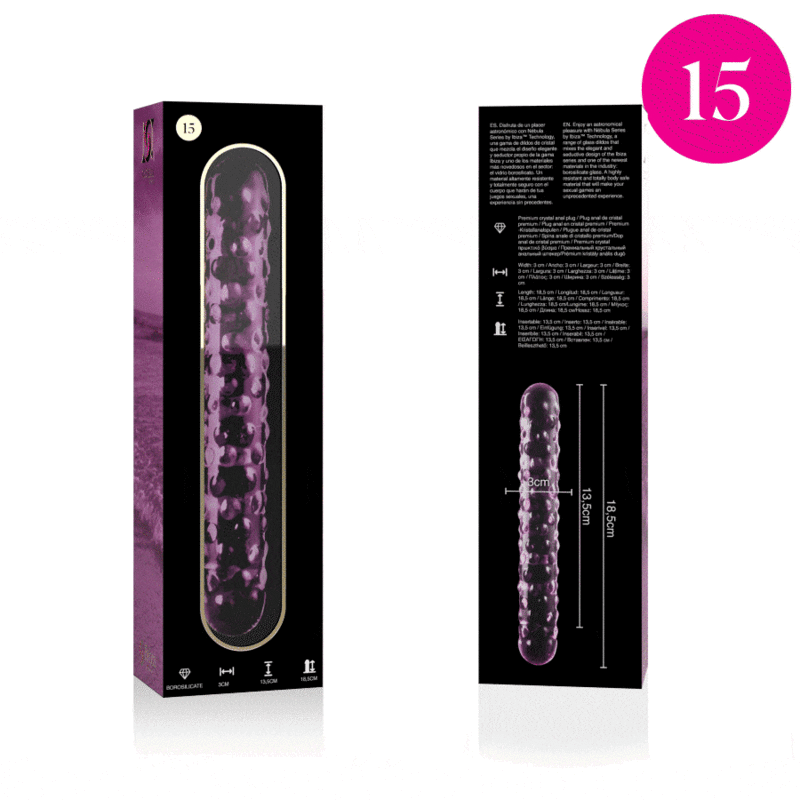 Comprar Nebula Series By Ibiza - Modelo 15 Dildo Cristal Borosilicato 18.5 X 3 Cm Rosa