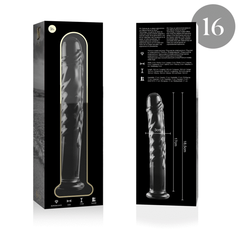 Comprar Nebula Series By Ibiza - Modelo 16 Dildo Cristal Borosilicato 18.5 X 3 Cm Transparente