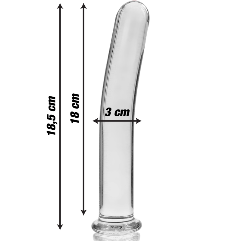 NEBULA SERIES BY IBIZA - MODELO 17 DILDO CRISTAL BOROSILICATO 18.5 X 3 CM TRANSPARENTE