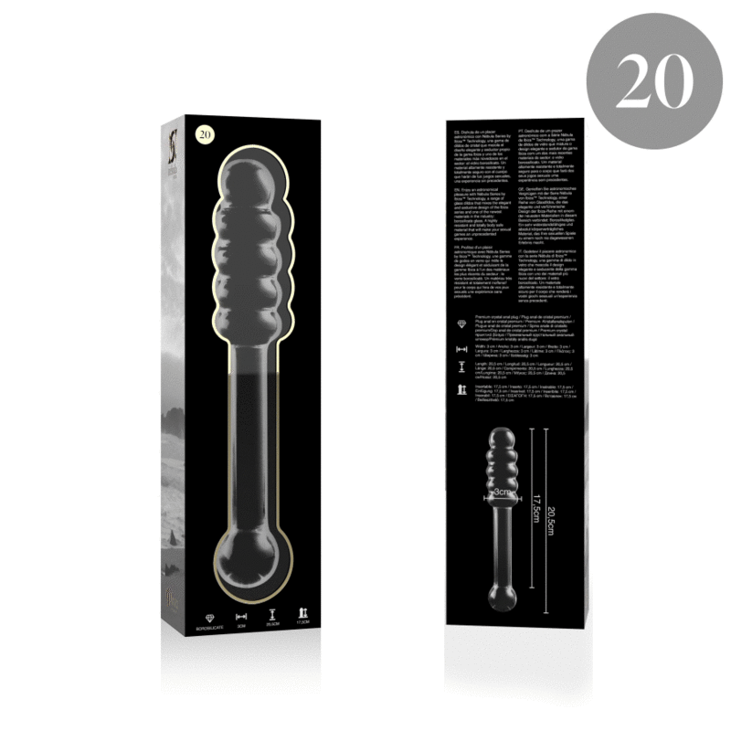NEBULA SERIES BY IBIZA - MODELO 20 DILDO CRISTAL BOROSILICATO 20.5 X 3 CM TRANSPARENTE NEBULA SERIES BY IBI