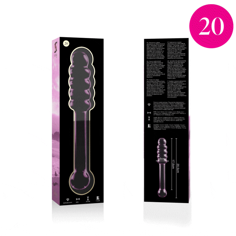 Comprar Nebula Series By Ibiza - Modelo 20 Dildo Cristal Borosilicato 20.5 X 3 Cm Rosa