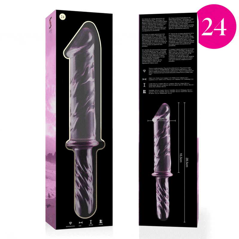 Comprar Nebula Series By Ibiza - Modelo 24 Dildo Cristal Borosilicato 28.5 X 5 Cm Rosa