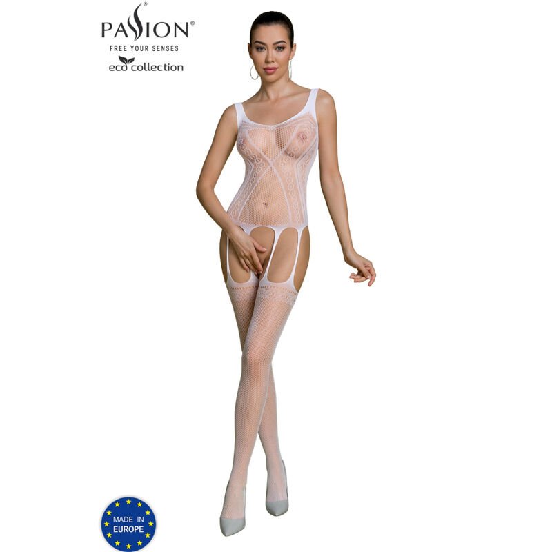 PASSION - ECO COLLECTION BODYSTOCKING ECO BS007 BLANCO PASSION WOMAN BODYST