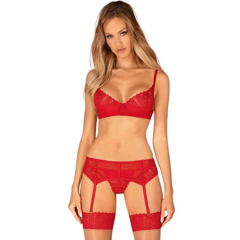 OBSESSIVE - INGRIDIA SET TRES PIEZAS ROJO XS/S OBSESSIVE SETS