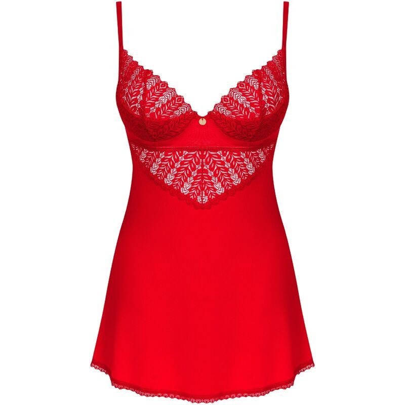 OBSESSIVE - INGRIDIA CHEMISE & TANGA ROJO XS/S