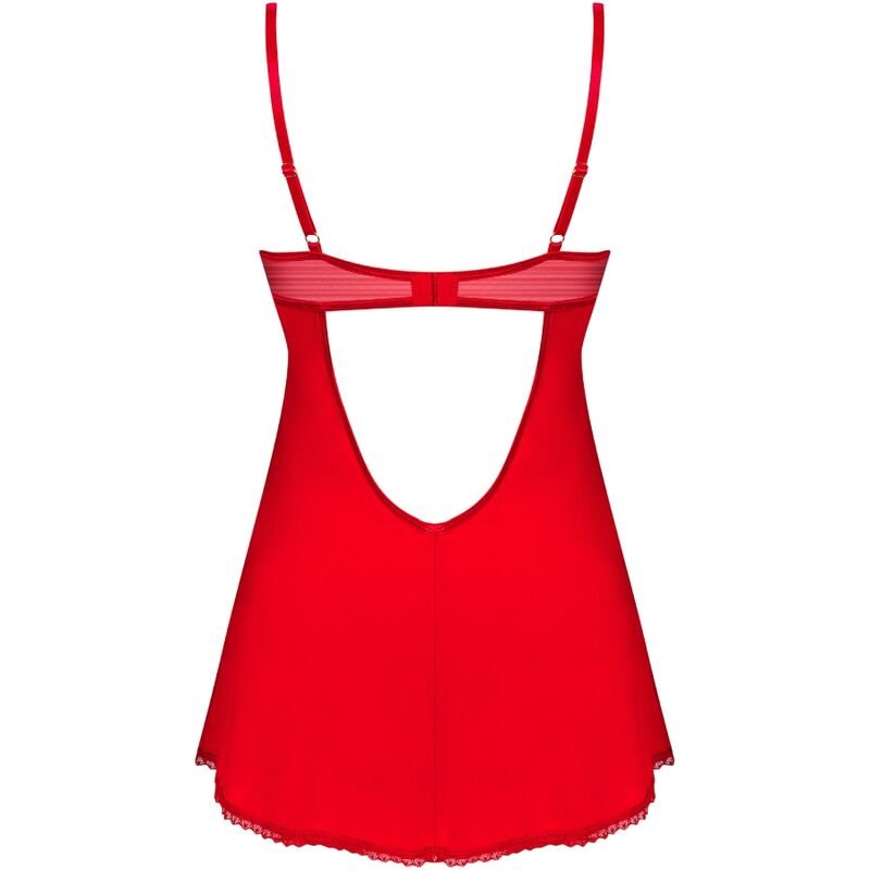 OBSESSIVE - INGRIDIA CHEMISE & TANGA ROJO XS/S