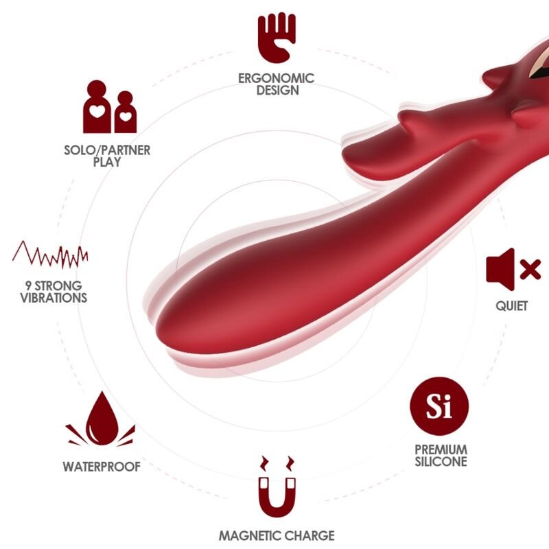 ARMONY - ELK VIBRATOR RABBIT CURVED RED ARMONY VIBRATORS