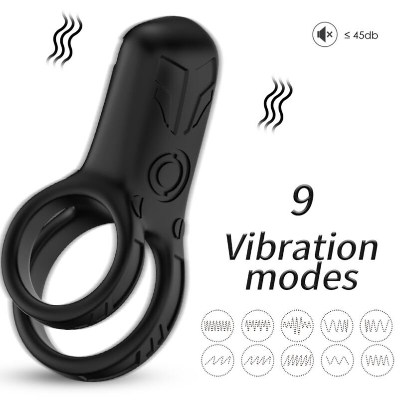 ARMONY - DOUBLE RING VIBRATOR BLACK ARMONY FOR HIM