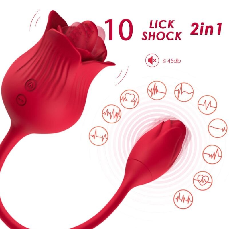 ARMONY - PINK CLITORIS STIMULATOR VIBRATOR WITH TAIL 10 MODES RED ARMONY STIMULATORS