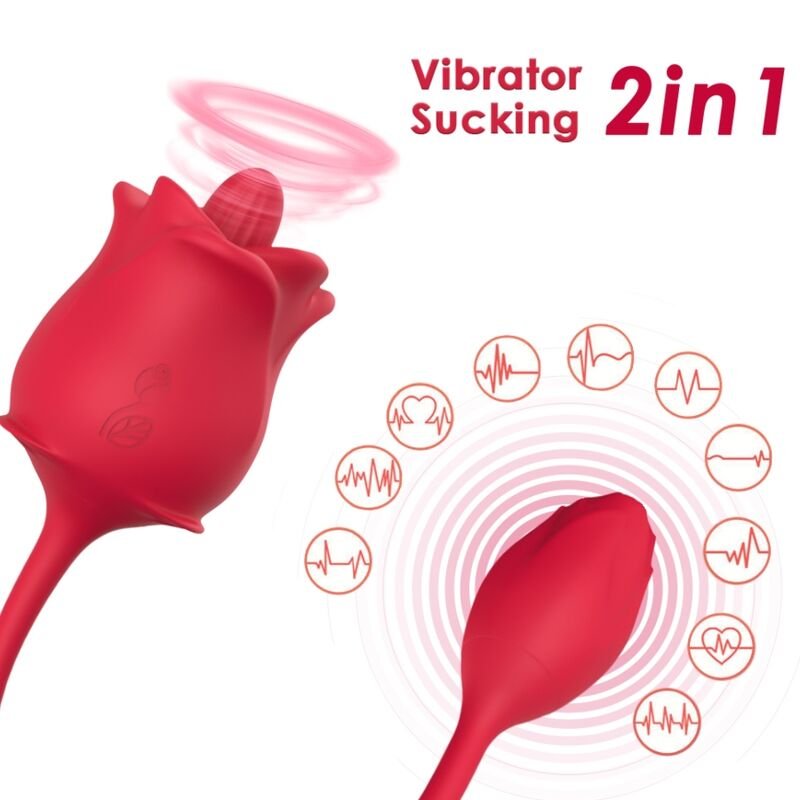 Comprar Armony - Pink 2 In 1 Suction Stimulator & Vibrator 10 Modes With Red Tail