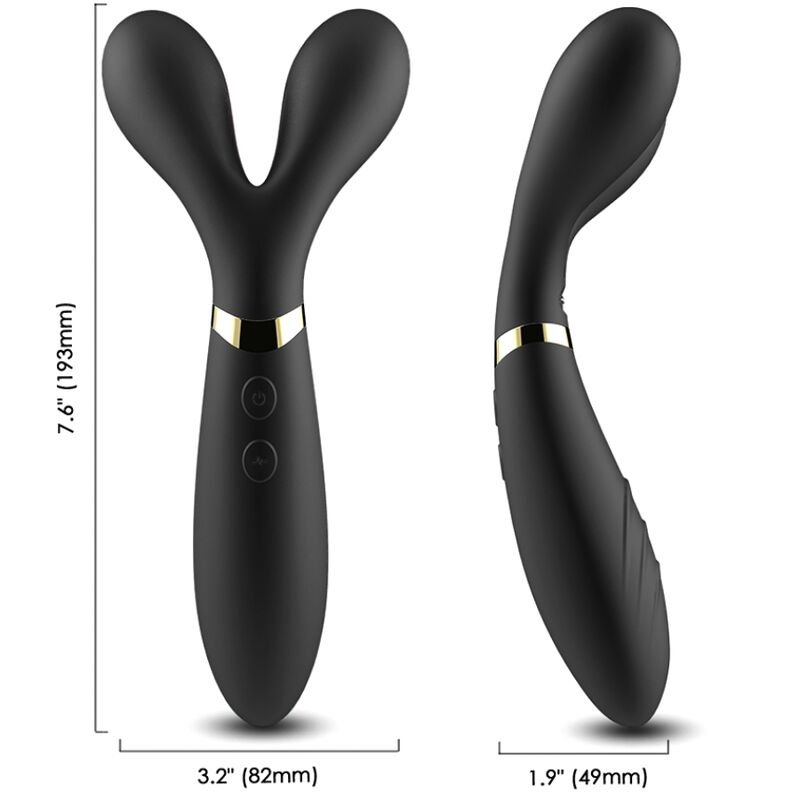 ARMONY - Y-WAND MASSAGER & VIBRATOR DOUBLE HEAD BLACK ARMONY MASSAGERS