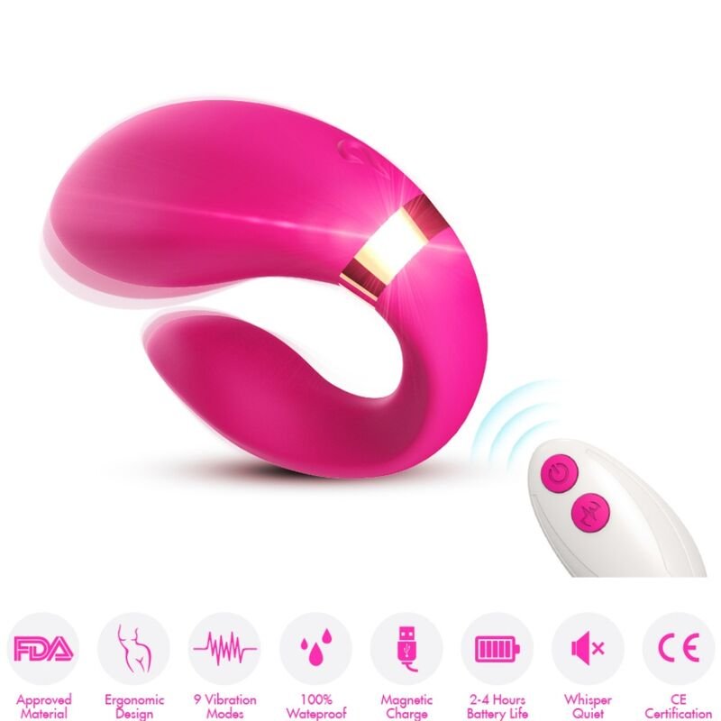 ARMONY - CRESCENT VIBRATOR FOR COUPLES REMOTE CONTROL FUCHSIA ARMONY FOR COUPLES