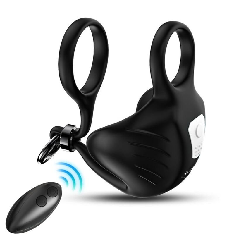 ARMONY - MANTA SCROTUM VIBRATOR RING REMOTE CONTROL BLACK ARMONY FOR HIM