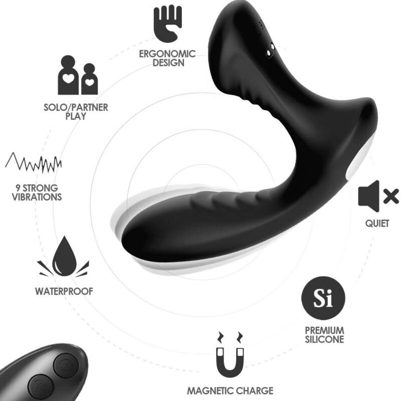 ARMONY - STORM VIBRATOR ANAL PROSTATE & PLUG REMOTE CONTROL BLACK ARMONY ANAL