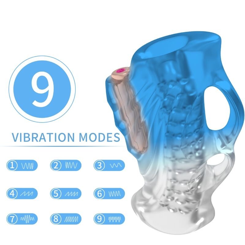 ARMONY - MASTURBATOR FINGER & VIBRATOR BLUE GRADIENT ARMONY FOR HIM