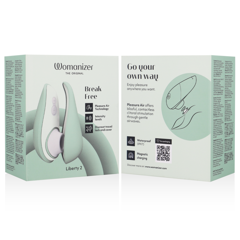 WOMANIZER - LIBERTY 2 ESTIMULADOR & ONDAS ESTIMULADORAS CLÍTORIS VERDE CLARO