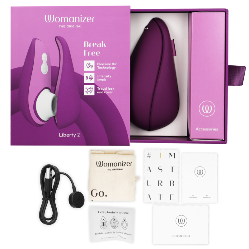 WOMANIZER - LIBERTY 2 ESTIMULADOR & ONDAS ESTIMULADORAS CLÍTORIS VIOLETA