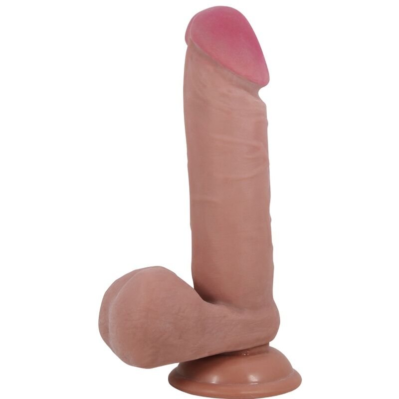 PRETTY LOVE - SLIDING SKIN SERIES DILDO REALÍSTICO CON VENTOSA PIEL DESLIZANTE MULATO 20.5 CM PRETTY LOVE HIGH GRA