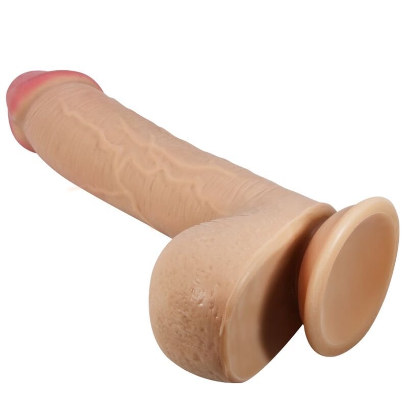 PRETTY LOVE - SLIDING SKIN SERIES DILDO REALÍSTICO CON VENTOSA PIEL DESLIZANTE NATURAL 23.4 CM PRETTY LOVE HIGH GRA