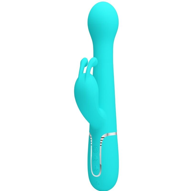 PRETTY LOVE - DEJON VIBRADOR RABBIT 3 EN 1 MULTIFUNCIÓN VERDE AGUA PRETTY LOVE FLIRTATI