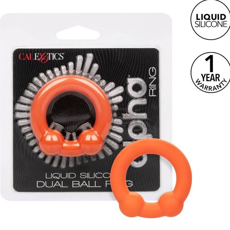 CALIFORNIA EXOTICS - ALPHA ANILLO DOBLE BOLA NARANJA CALIFORNIA EXOTICS
