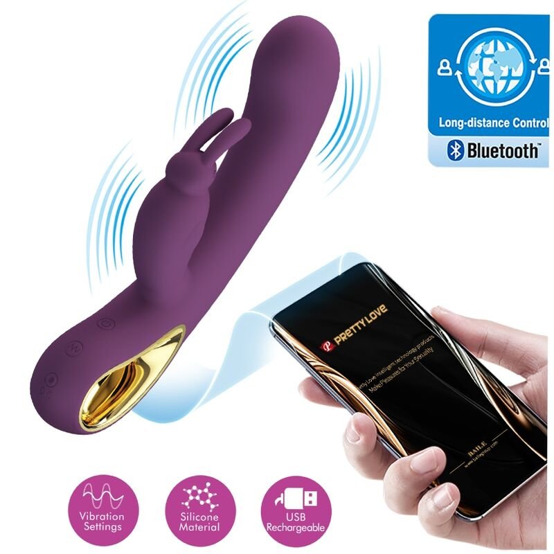 PRETTY LOVE - LIAM VIBRADOR RABBIT & ESTIMULADOR PUNTO G MORADO PRETTY LOVE FLIRTATI