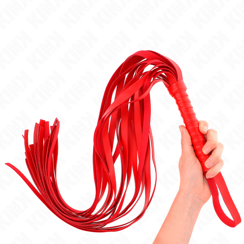 KINK - LÁTIGO DE COLA LARGA Y MANGO CORTO ROJO 70 CM KINK IMPACT & TO