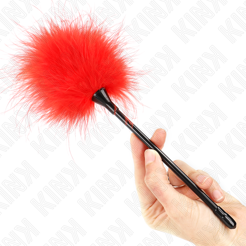 KINK - PLUMAS PARA COSQUILLAS ROJO USADO PARA EL KIT BONDAGE 27 CM KINK