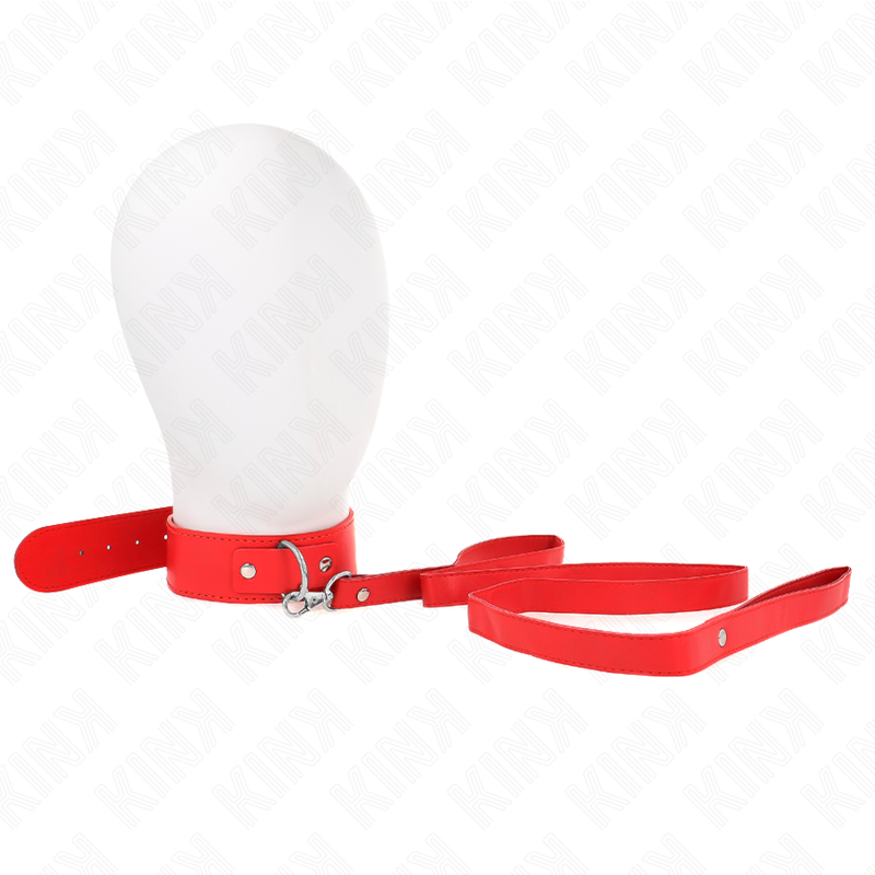 KINK - COLLAR CON CORREA 116 CM FINO ROJO AJUSTABLE 32-50 CM X 8 CM KINK